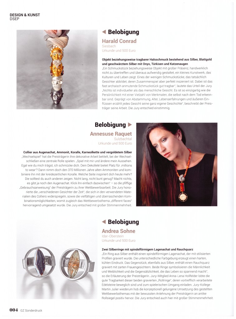 49 Deutscher Schmuck u Edelsteinpreis Belobigungen